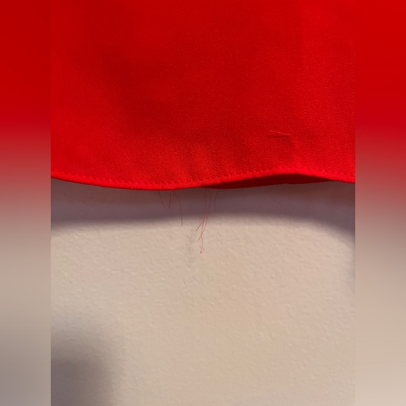 Babaton Silk 100% XS Red Tank Top Chiffon - Picture 4 of 4